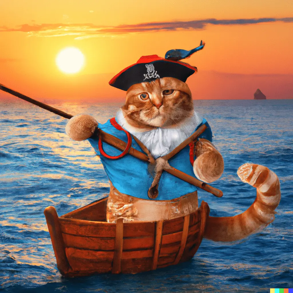 DALL·E 2022-08-08 11.03.33 - Red cat dressed like Jack Sparrow.webp